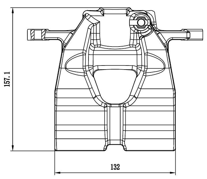 Суппорт тормозной для автомобилей Geely Tugella (19-) / Knewstar 001 (24-) передний левый d=60мм
