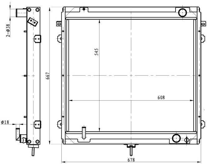 Радиатор охлаждения для автомобилей ГАЗон Next (15-) с двигателем ЯМЗ 534