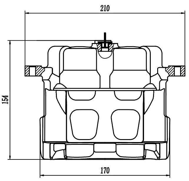 Суппорт тормозной для автомобилей Jetour X90 plus (21-) передний левый d=43мм
