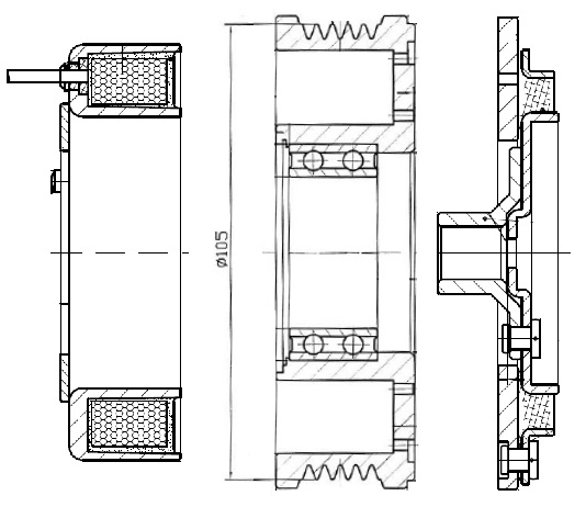 Муфта электромагнитная компрессора кондиционера для автомобилей Astra H (04-) 1.6i/1/8i