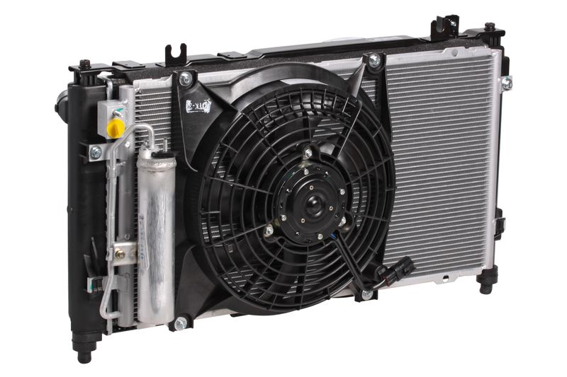 Блок охлаждения (радиатор+конденсор+вентиляторы) для автомобилей Гранта МКПП (А/С)