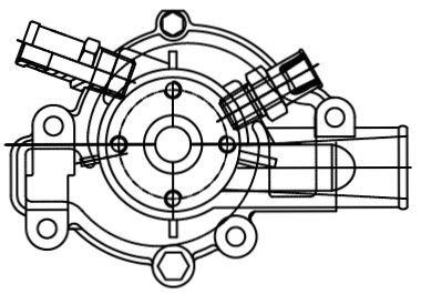 Насос водяной для автомобилей ГАЗель-Бизнес Евро-4/5 (2 болта)