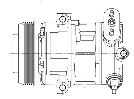 Компрессор кондиционера для автомобилей Corsa D (06-)