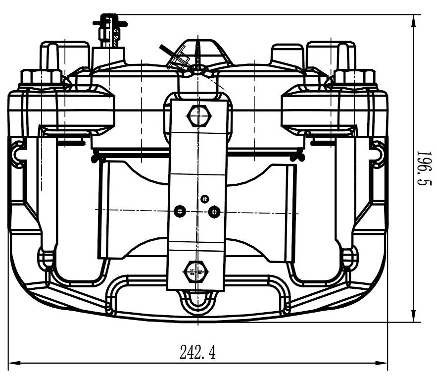 Суппорт тормозной для автомобилей УАЗ 3160-3163 Патриот передний левый d=48мм (в сборе со скобой, без колодок)