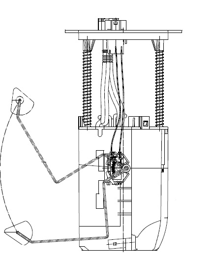 Модуль топливозаборника для автомобилей Toyota Hilux (04-) 2.5D/3.0D