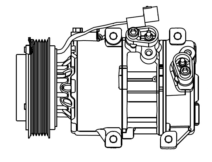 Компрессор кондиционера для автомобилей Sorento II (09-) 2.4i (до рестайлинга)
