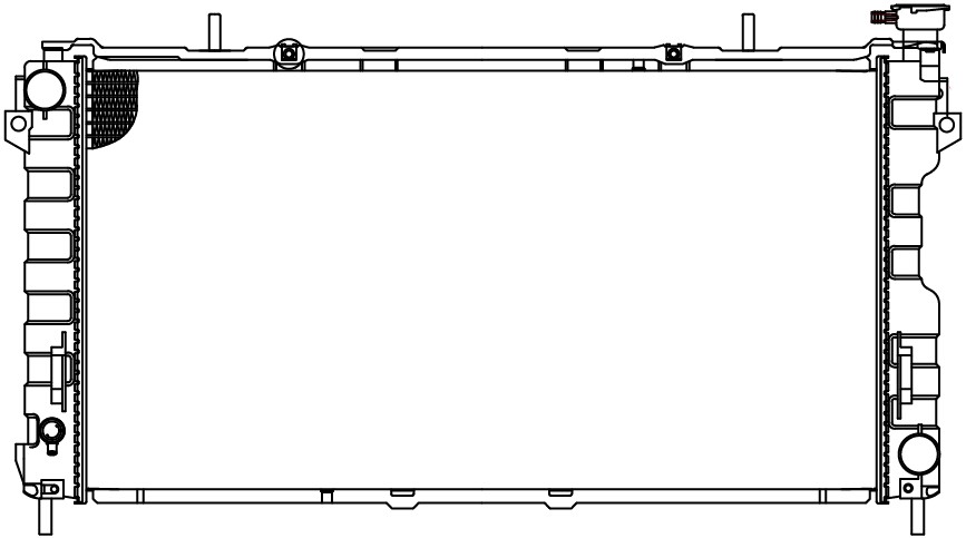 Радиатор охлаждения для а/м Caravan (00-)/Voyager (00-) 3.3i/3.8i (до 2004г.)