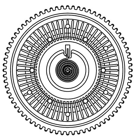 Муфта вязкостная для автомобилей ГАЗель Next с двигателем УМЗ-А274 EvoTech 2.7 (без крыльчатки)