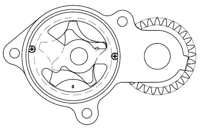 Насос масляный для автомобилей МАЗ, Урал с двигателем ЯМЗ-536