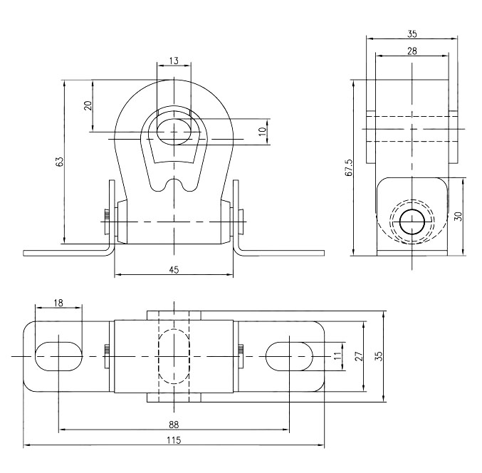 Подвес (подушка) глушителя для автомобилей VW Transporter T4 (90-)/Golf III (91-) (1 шт.)