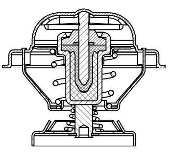 Термостат для автомобилей SsangYong Actyon (05-)/Kyron (05-)/Rexton (06-) (85°С) 2.0D/2.7D (термоэлемент)