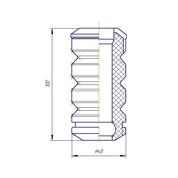 Ремонтный комплект переднего амортизатора (кожух + отбойник) для автомобиля Лада 1119 Kalina