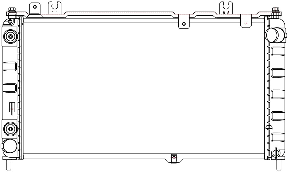 Радиатор охлаждения для а/м Лада 2190 Гранта АТ (паяный)