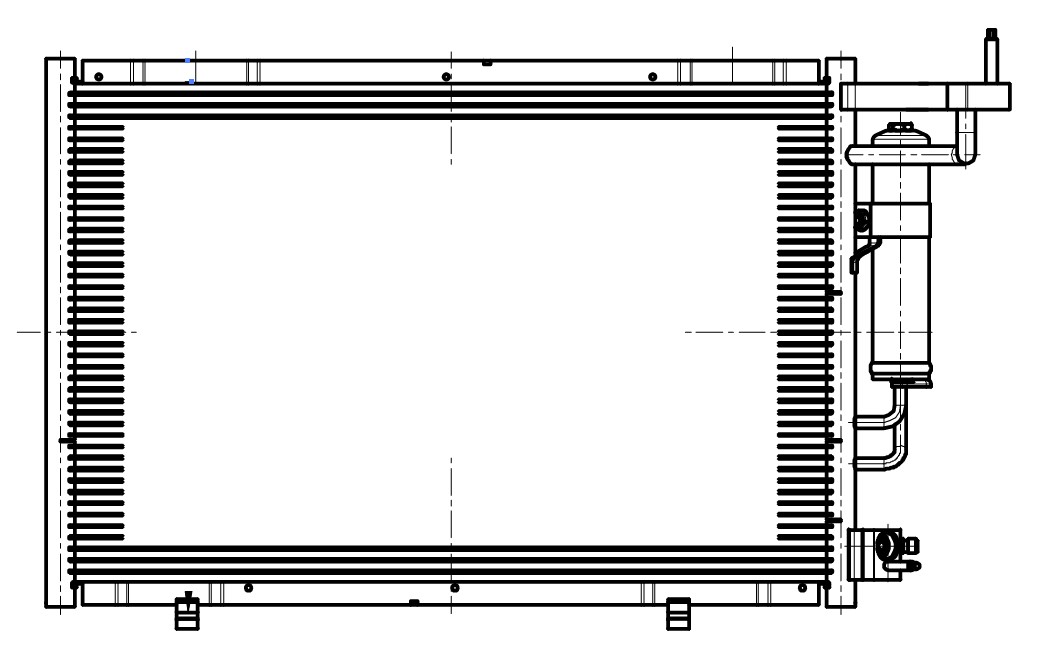 Радиатор кондиционера для автомобилей EcoSport (14-)/Ford Fiesta (12-) 1.6i/2.0i