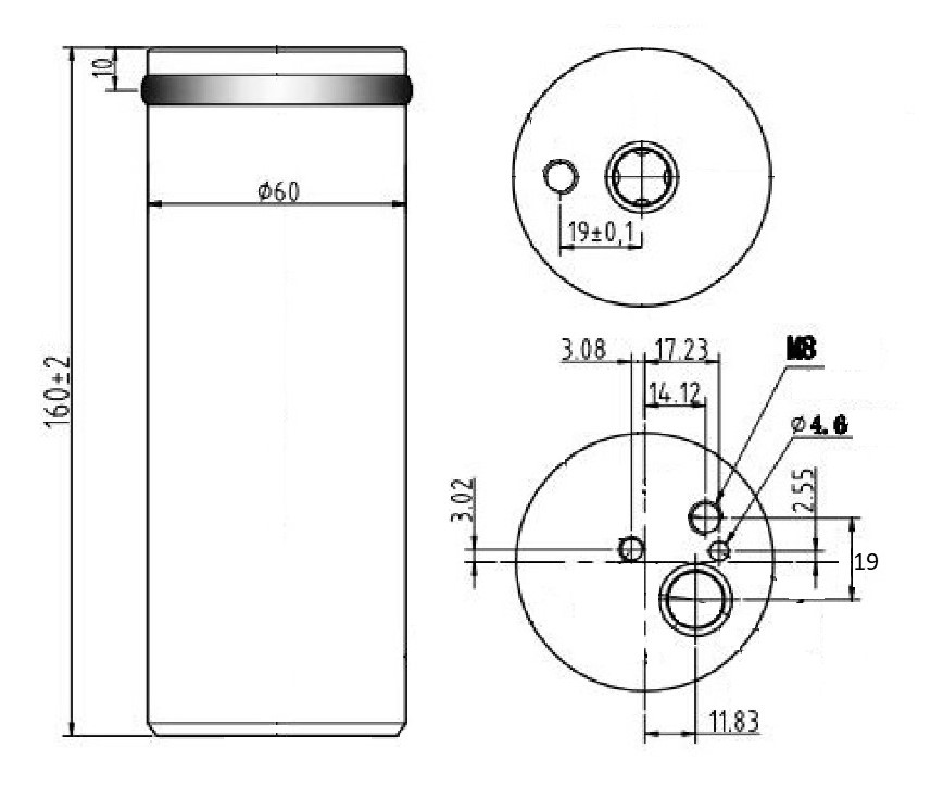 Ресивер-осушитель конденсора для автомобилей Octavia (96-)/VW Golf IV (96-)