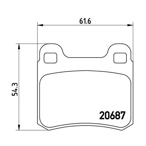 Колодки тормозные дисковые задние для автомобилей Mercedes E (W124) (84-)