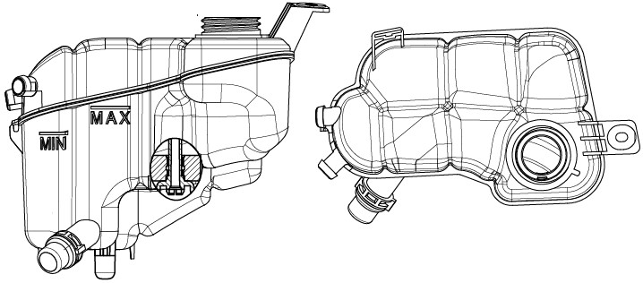 Бачок расширительный охлаждающей жидкости для а/м LR Range Rover Evoque (11-) 2.0i/2.2D