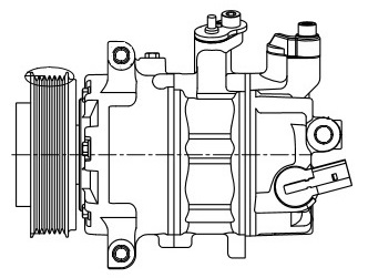 Компрессор кондиционера для автомобилей Оctavia A5 (04-)/Golf VI (08-)/Passat B6 (05-)