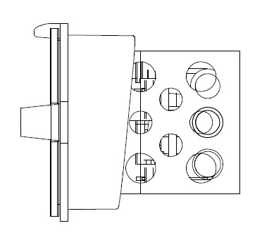 Резистор электровентилятора отопителя для автомобилей Opel Astra H (04-)