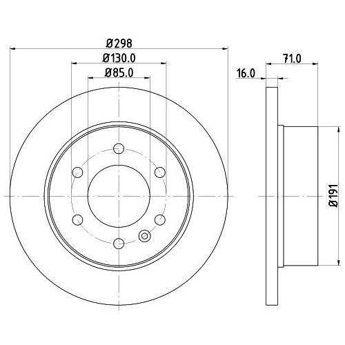 Диски тормозные для автомобилей Mercedes Sprinter (06-) / VW Crafter (06-) задний d=298
