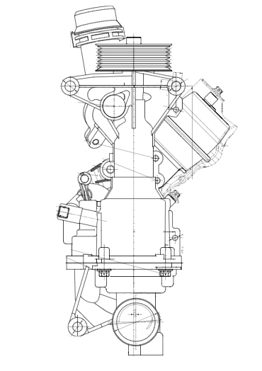 Насос водяной для автомобилей Mercedes-Benz C (W205) (14-)/E (W213) (16-) 1.6i/2.0i [M274]