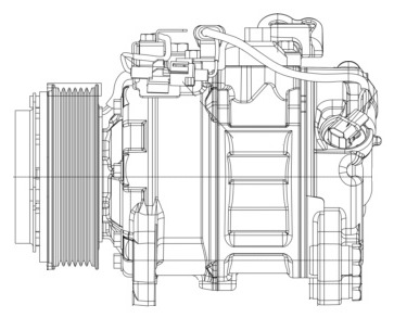 Компрессор кондиционера для автомобилей BMW 5 (F10) (10-)/X5 (F15) (13-)/X6 (F16) (14-) 2.0i/3.0d