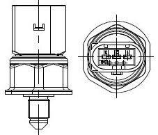 Датчик давления топлива для автомобилей VAG A8 (09-)/A6 (10-) 3.0TFSi