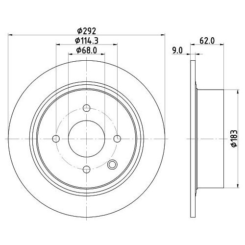 Диски тормозные для автомобилей Nissan Tiida (07-) / Cube (09-) задний d=292