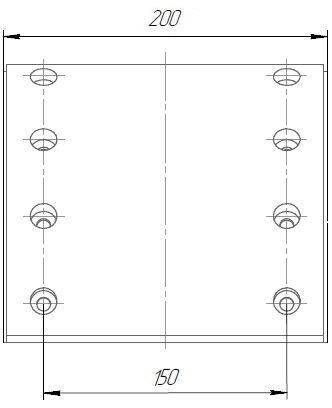Накладка тормозной колодки для прицепов BPW/SAF (WVA 19477/19478) ремкомплект 4+4 шт. R1 с заклёпками