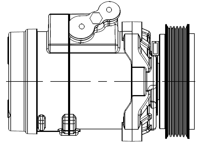 Компрессор кондиционера для автомобилей Captiva (06-)/Antara (07-) 2.4i