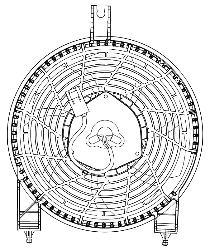 Электровентилятор кондиционера для автомобилей Toyota Land Cruiser 200 (07-)/Lexus LX 570 (07-) (с кожухом)