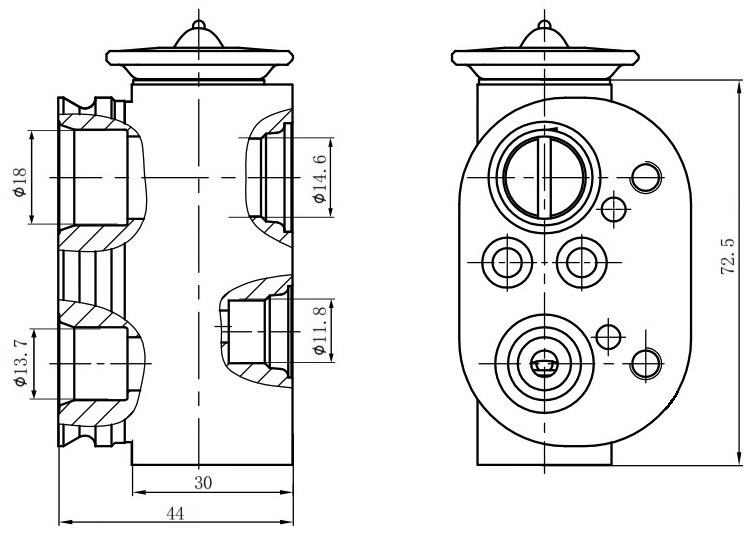 Клапан расширительный кондиционера (ТРВ) для автомобилей BMW 3 (F30) (11-)/1 (F20) (11-)