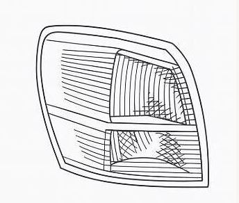 Фонарь задний для автомобилей Nissan Qashqai J10 (06-) дорестайлинг, внешний, левый