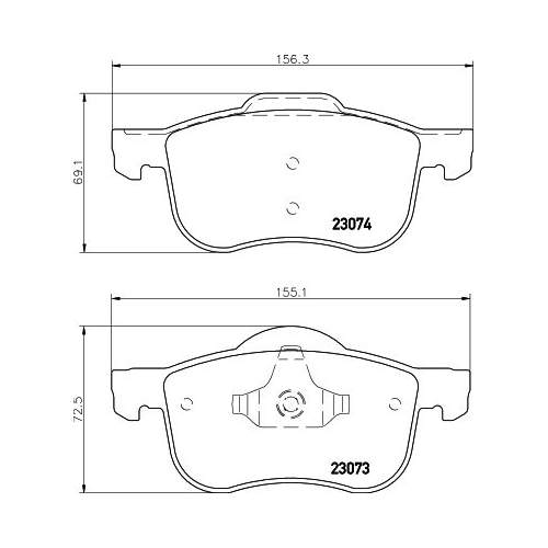 Колодки тормозные дисковые передние для автомобилей Volvo S60 (00-) / S80 (98-) / XC70 (02-)