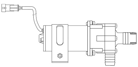 Насос водяной (электрический) (20мм, 12В, евроразъём) для автомобилей ГАЗ 3302