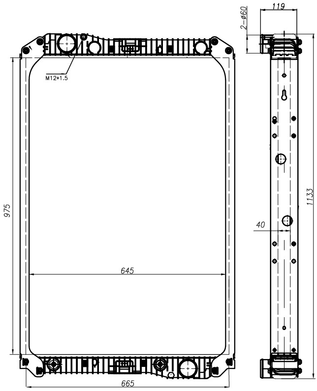 Радиатор охлаждения для автомобилей КАМАЗ 5490/Mercedes-Benz Axor (01-)