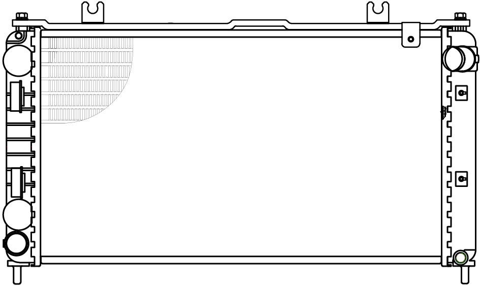 Радиатор охлаждения для автомобилей Лада 2190 Гранта (15-) (тип KDAC) (паяный)