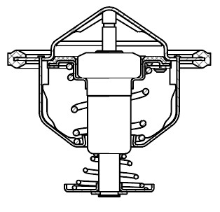 Термостат для автомобилей Сhery Amulet (03-)/Tiggo (06-)/Fora (06-) (87°С) (термоэлемент)