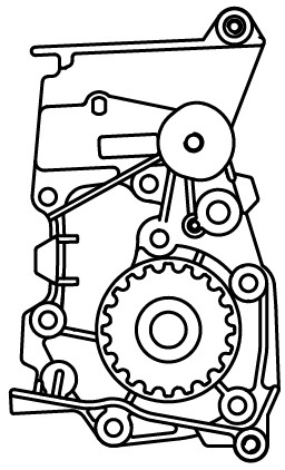 Насос водяной (TURBO) для автомобилей Лада Largus (10-)/Renault Logan 16V/8V (шпилька D 8мм)