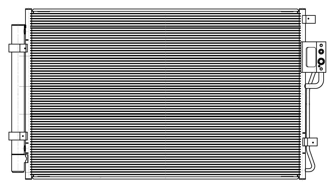 Радиатор кондиционера для автомобилей Santa Fe (CM) (06-) 2.4i/3.3i/3.5i