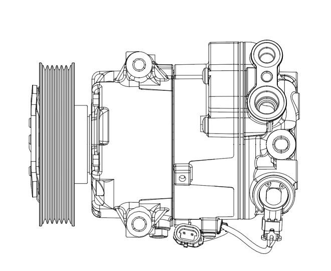 Компрессор кондиционера для автомобилей Astra J (10-) 1.4T (120mm 6PK)