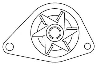 Насос водяной для автомобилей Peugeot 206 (98-)/307 (01-) 1.4i [ET3J4] (шкив 18 зуб.)