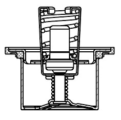 Термостат для автомобилей DongFeng DHF4180 GX (13-) 13.0d Euro 5 (82°С) (термоэлемент)