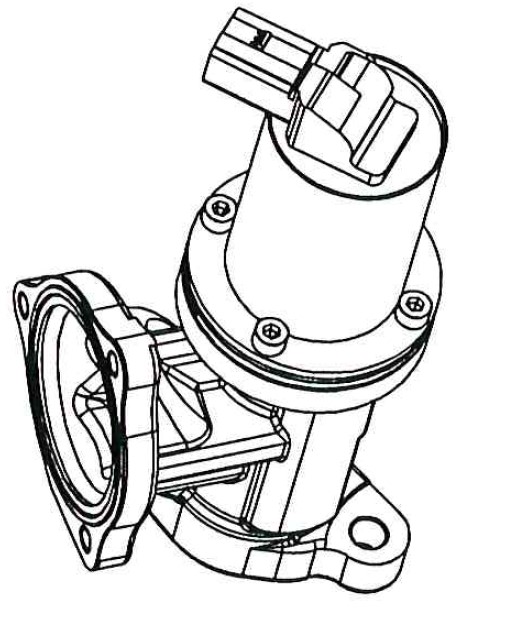 Клапан EGR (рециркуляции отработавших газов) для автомобилей Hyundai Tucson (04-)/Santa Fe 2.0D/ 2.2D (06-)