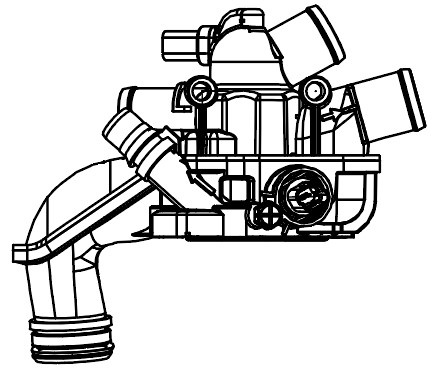Термостат для автомобилей Peugeot 308 (11-)/Citroen C4 (10-) 1.6i AT («быстросъём», датчик температуры слева)