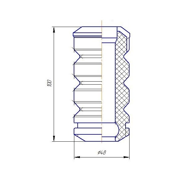 Ремонтный комплект переднего амортизатора (кожух + отбойник) для автомобиля Лада 1117-1118 Kalina