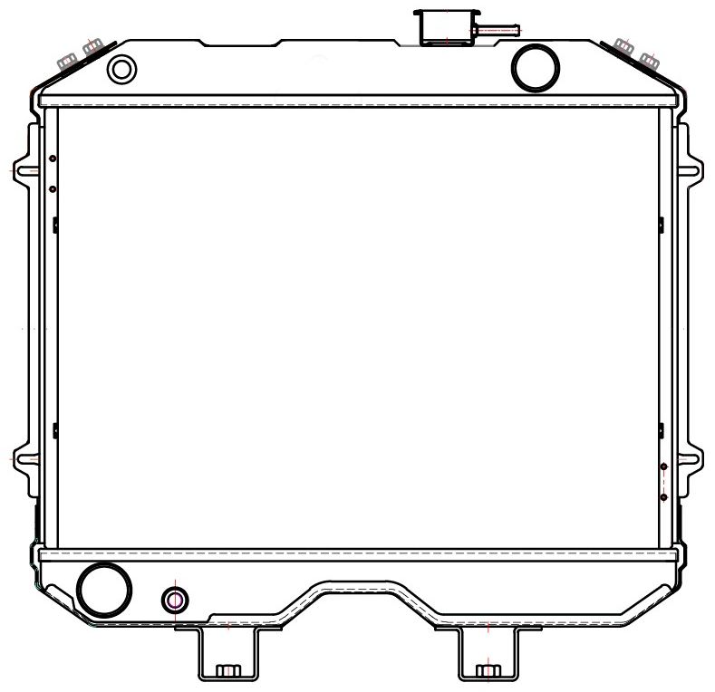 Радиатор охлаждения для автомобилей УАЗ 390994/374195 с двиг. УМЗ-421 (с отверстием под датчик) (паяный)