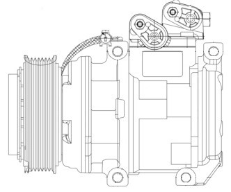 Компрессор кондиционера для автомобилей Sorento (02-) 2.5CRDi