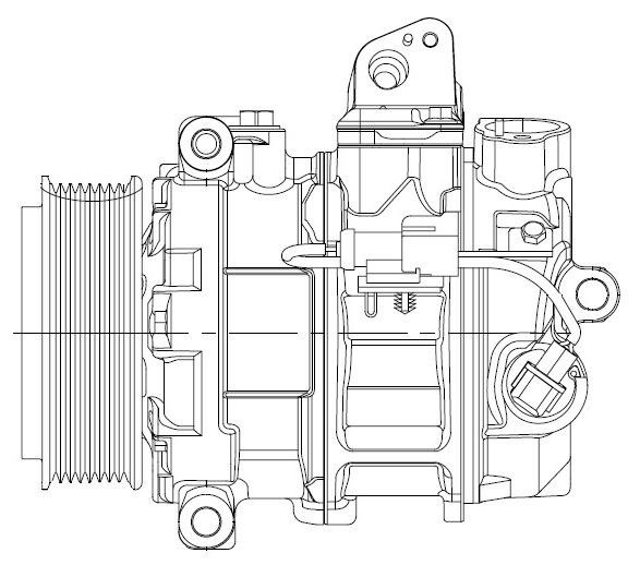 Компрессор кондиционера для автомобилей Discovery III (04-) 2.7TD