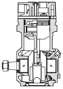 Компрессор воздушный для автомобилей ГАЗ Валдай 3310 с двигателем Cummins ISF3.8 (1 цилиндр) (аналог LK3885)